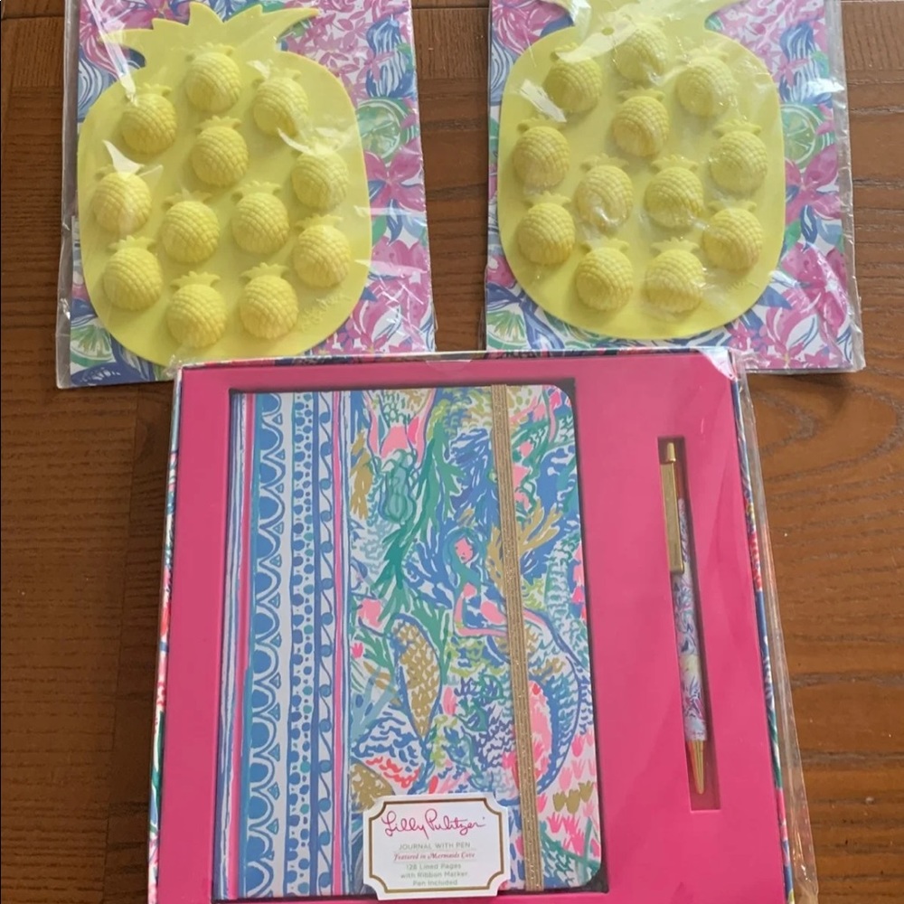 Lilly Pulitzer Journal and Ice Cube Trays
